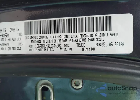 2014 Ram 1500 Big Horn z USA, uszkodzony, nr VIN 1C6RR7LMXES344202